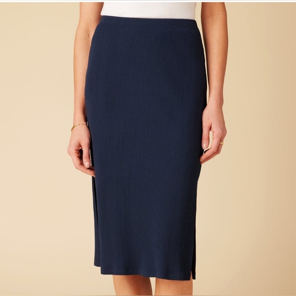 NWT Amour Vert Vindy Paris Rib-Knit Skirt